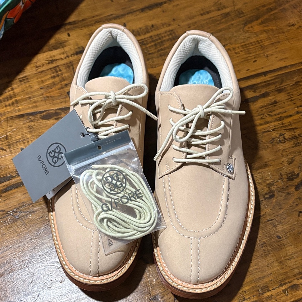 G/Fore Woman’s  9 Men's 7.5 Tan Golf Shoes new with tags
